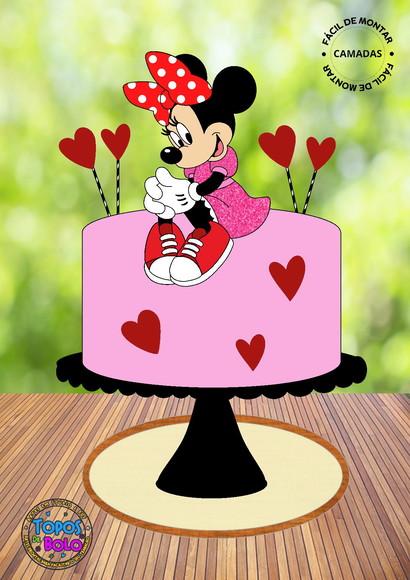 Arquivo de Corte Topo de Bolo Minnie 01