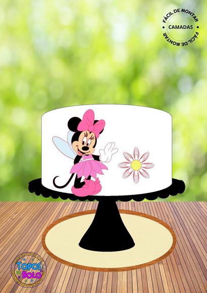 Arquivo de Corte Topo de Bolo Minnie Fadinha