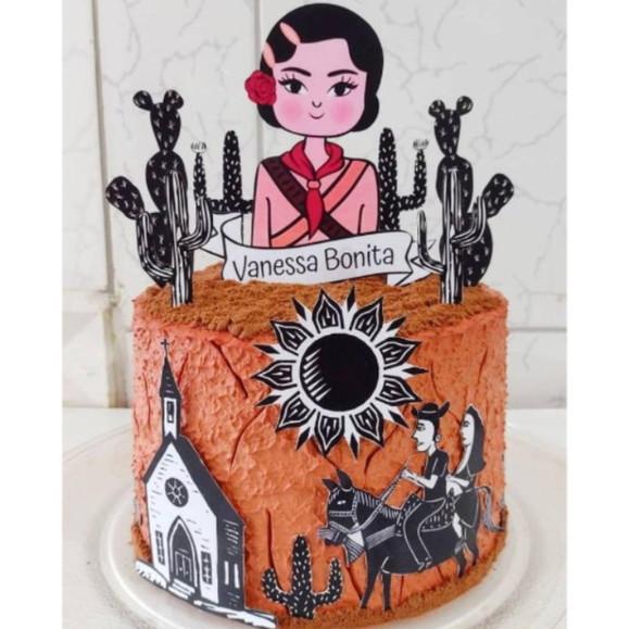 Arquivo de Corte Topo de Bolo Maria Bonita