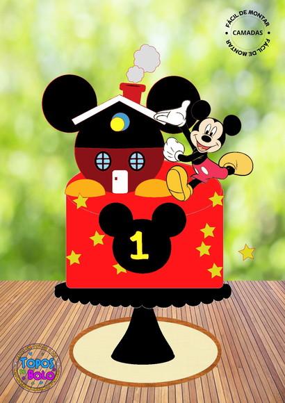 Arquivo de Corte Topo de Bolo Mickey 01