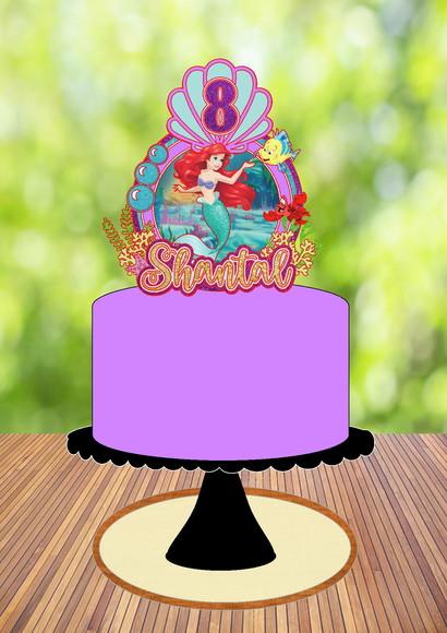 Topper Cake Ariel - Arquivo Digital