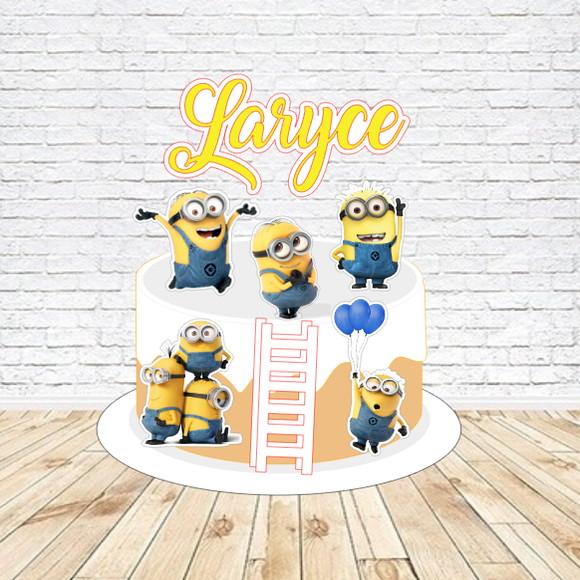 Topo de Bolo Minions - Arquivo Digital