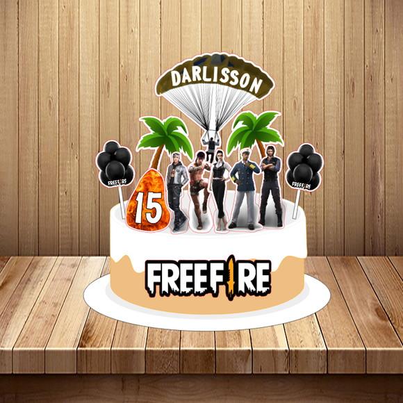 Topo de Bolo Free Fire - Arquivo Digital
