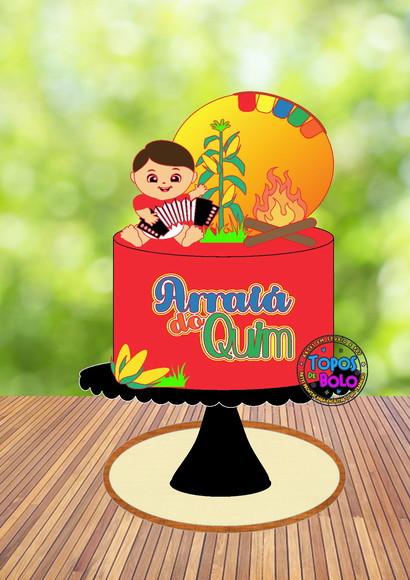 Topo de Bolo Arraiá no Luar - Arquivo Digital