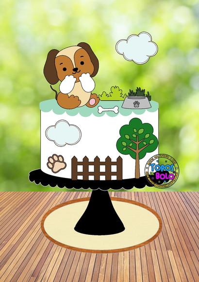 Topo de Bolo Doguinho - Arquivo Digital