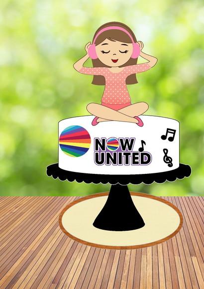 Topo de Bolo Now United- Arquivo Digital