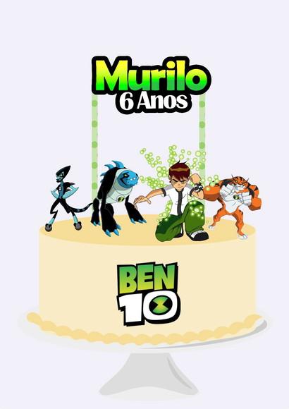 Topo de Bolo Ben 10 - Arquivo Digital