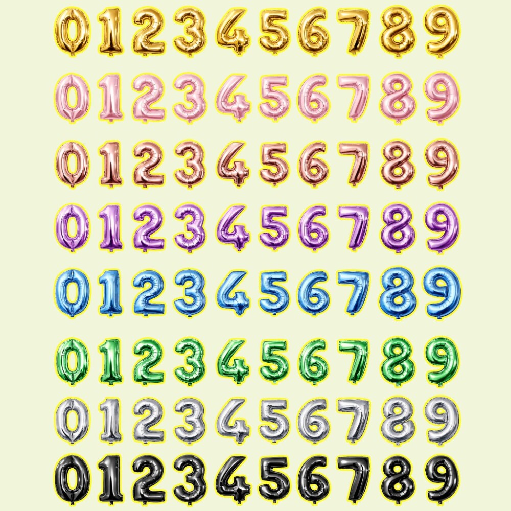 Arquivo de Corte Topo de Bolo Numeros Baloes 01