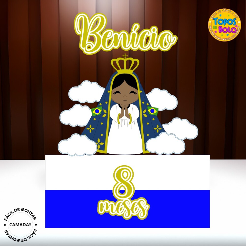 Arquivo de Corte Topo de Bolo Nossa Senhora 02