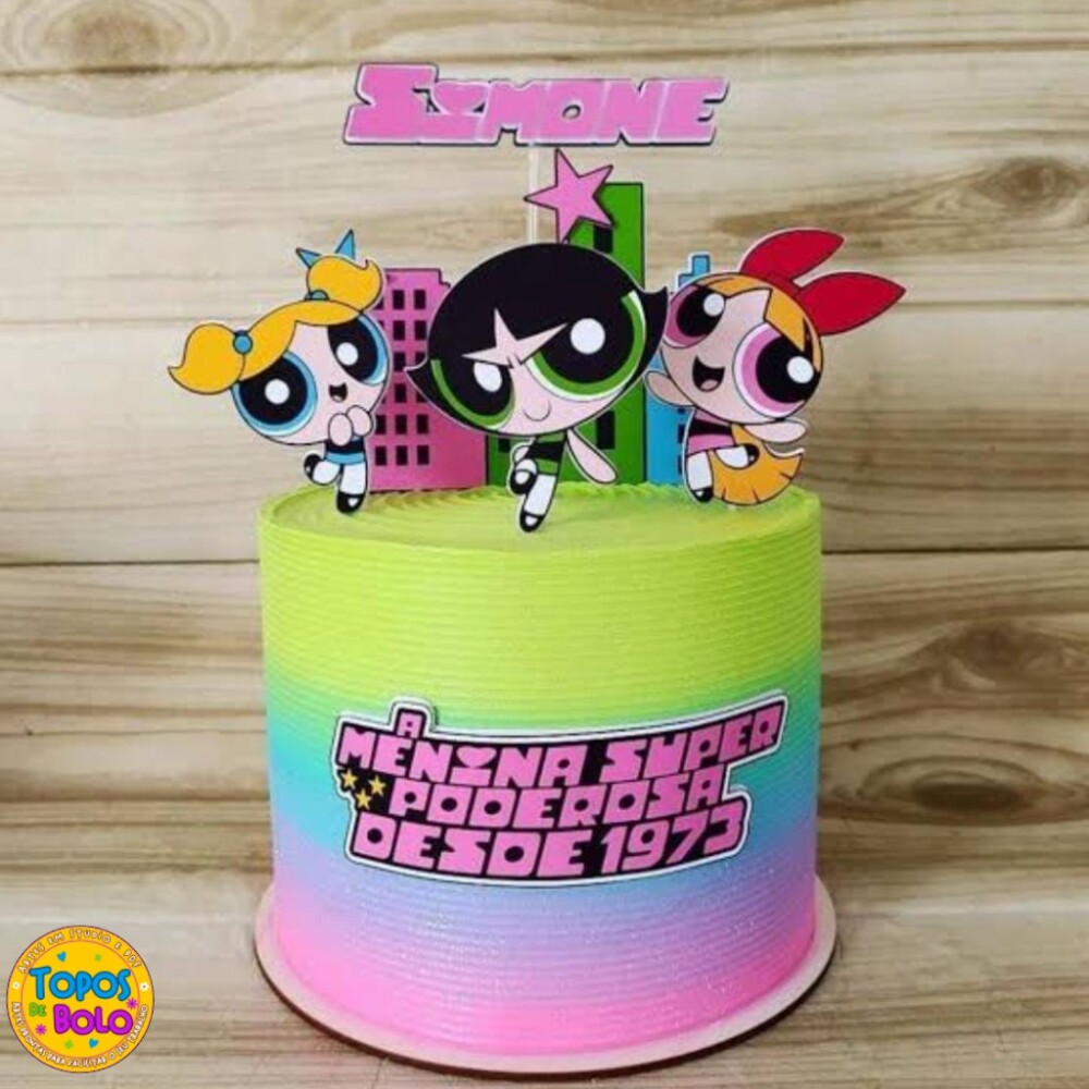 Arquivo de Corte Topo de Bolo Meninas Super Poderosas 03