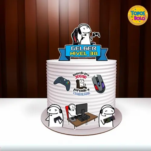 Arquivo de Corte Topo de Bolo Flork Gamer