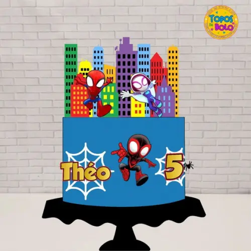 Arquivo de Corte Topo de Bolo Spidey e Amigos