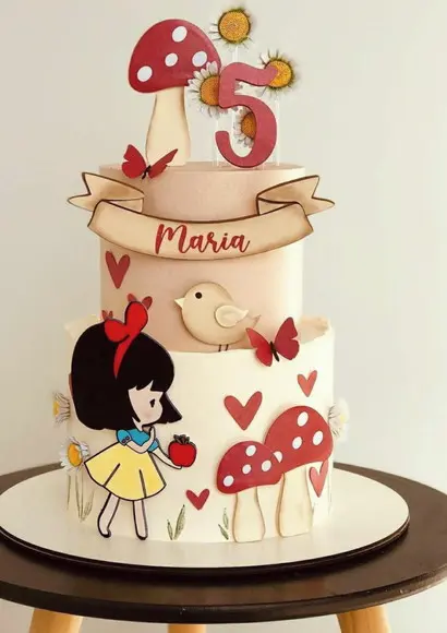 Arquivo de Corte Topo de Bolo Branca de Neve Camadas Cute