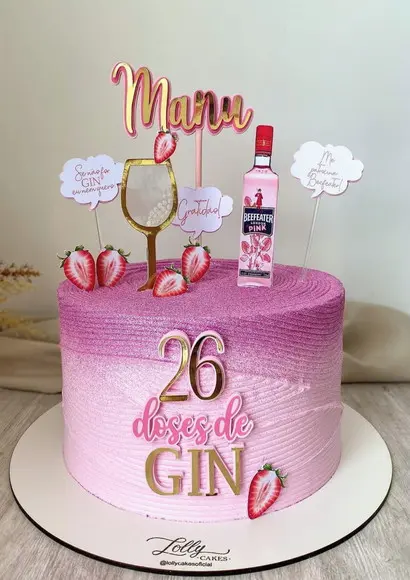 Arquivos de Corte Topo de Bolo Gin Morango