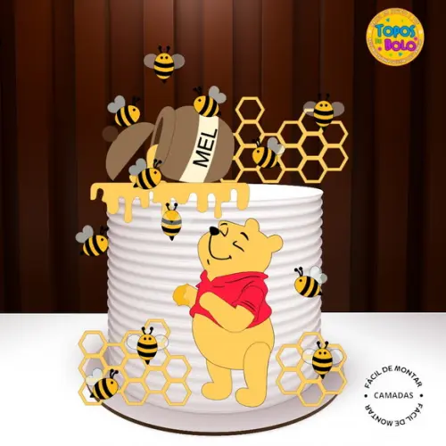 Arquivos de Corte Topo de Bolo Ursinho Pooh 13