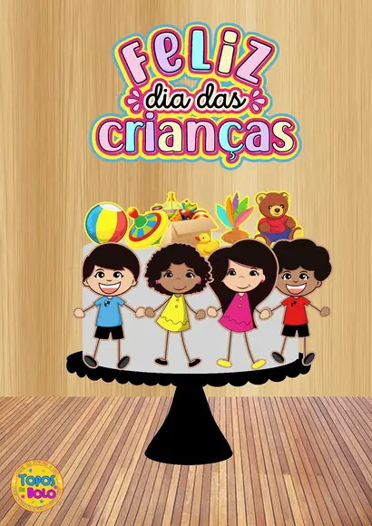 Arquivos de Corte Topo de Bolo Feliz Dia das Crianças 01