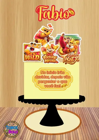 Arquivo de Corte Topo de Bolo Fortune Tiger