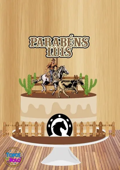 Arquivo de Corte Topo de Bolo Boiadeiro Haras
