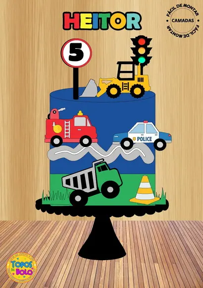 Arquivos de Corte Topo de Bolo Meios de Transportes