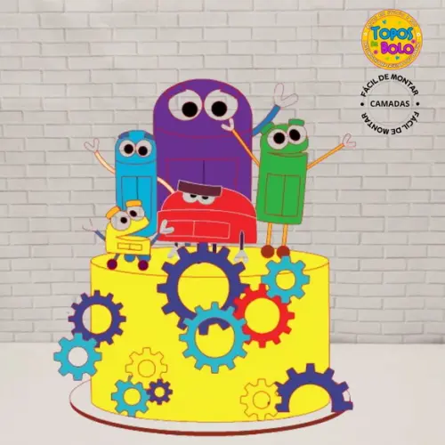 Arquivo de Corte Topo de Bolo Storybots