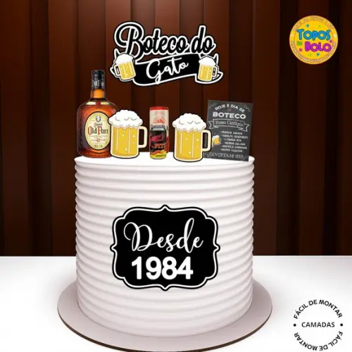 Arquivo de Corte Topo de Bolo Boteco Cerveja