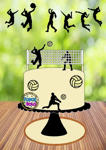Topo de Bolo Vôlei - Arquivo Digital