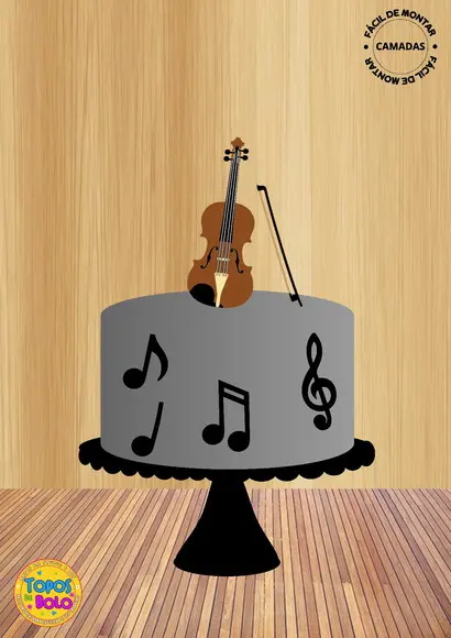 Arquivos de Corte Topo de Bolo Violino