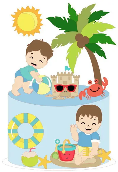 Arquivo de Corte Topo Meninos Praia