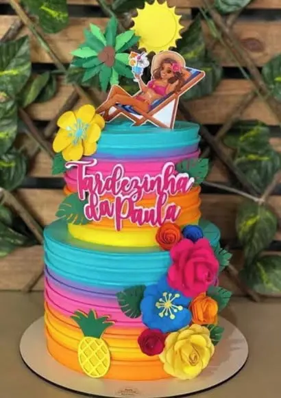 Arquivo de Corte Topo de Bolo Tardezinha Flores