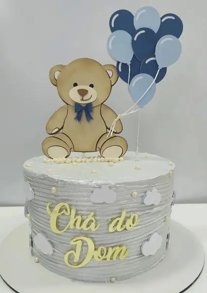 Arquivo de Corte Topo de Bolo Cha Urso em Camadas