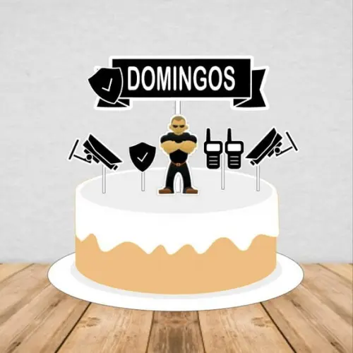 Topo de Bolo Vigilante - Arquivo Digital