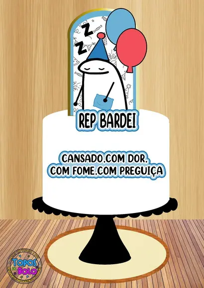 Arquivo de Corte Topo de Bolo Flork Preguiçoso