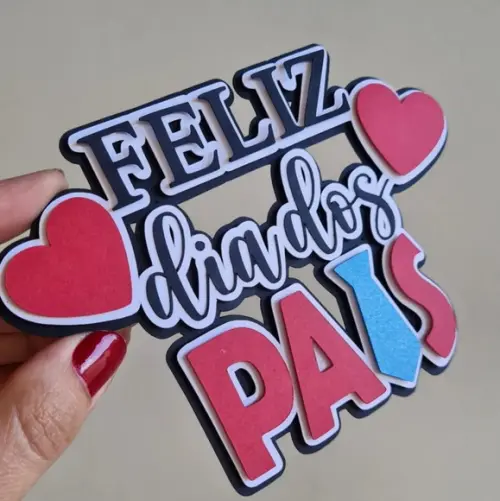 Arquivo de Corte Topo de Bolo Feliz Dia dos Pai 01