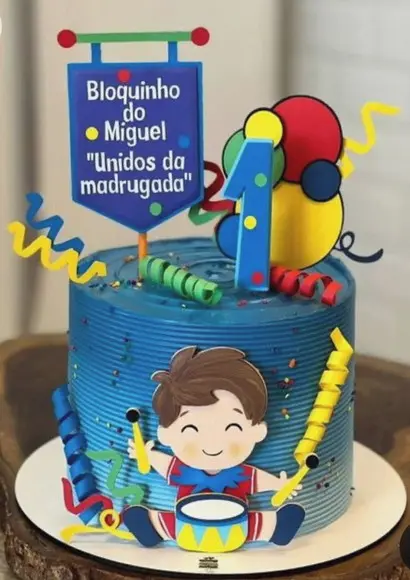 Arquivo de Corte Topo de Bolo Carnaval Menino Simples