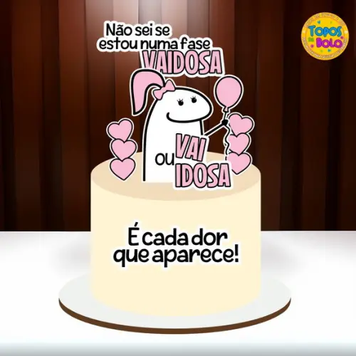 Topo de Bolo Flork Vaidosa - Arquivo Studio
