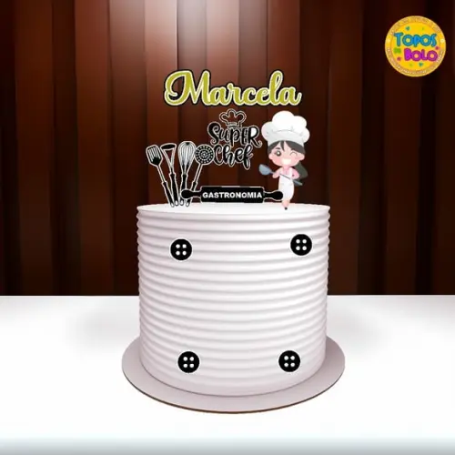 Arquivo de Corte Topo de Bolo Chefe de Cozinha 01