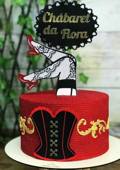 Arquivo de Corte Topo de Bolo Lingerie Cabaré
