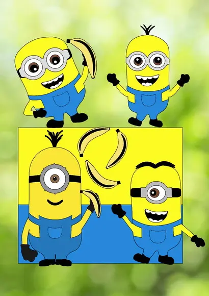 Arquivo de Corte Topo de Bolo Minions Camadas