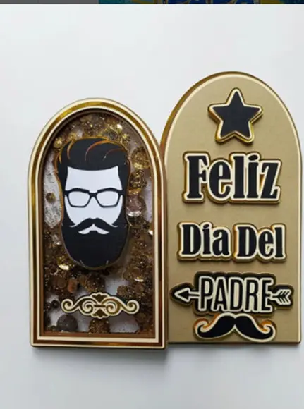 Arquivo de Corte Topo de Bolo Feliz Dia Del Padre Acetato