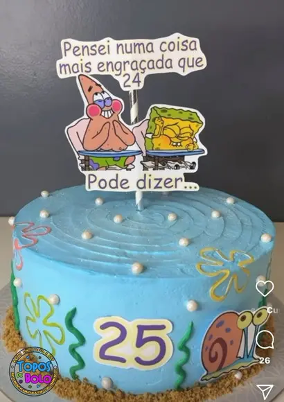 Arquivo de Corte Topo de Bolo Bob Esponja e Patrick (pensei)
