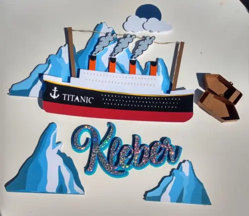 Arquivo de Corte Topo de Bolo Titanic