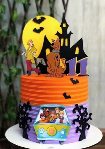 Arquivo de Corte Topo de Bolo Halloween Scooby Doo