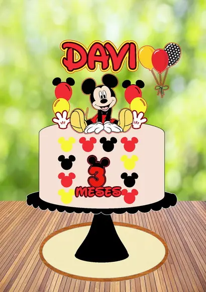 Arquivo de Corte Topo de Bolo Mickey