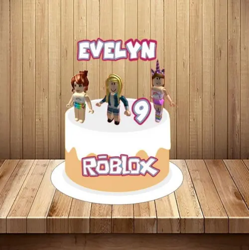 Topo de Bolo Roblox Meninas - Arquivo Digital