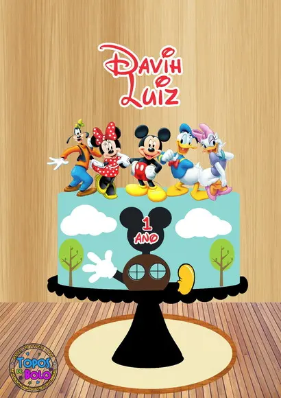 Arquivo de Corte Topo de Bolo Turma do Mickey