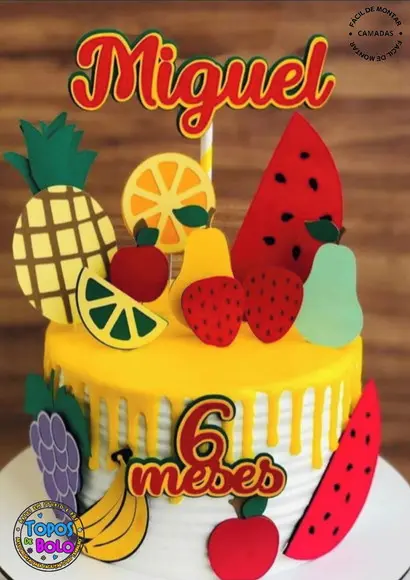 Arquivo de Corte Topo de Bolo Frutas 02