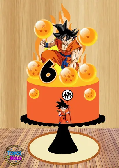 Arquivo de Corte Topo de Bolo Goku e Esferas