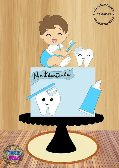 Arquivo de Corte Topo de Bolo Primeiro Dentinho