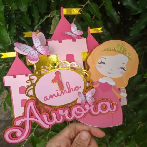 Arquivo de Corte Topo de Bolo a Bela Adormecida 01