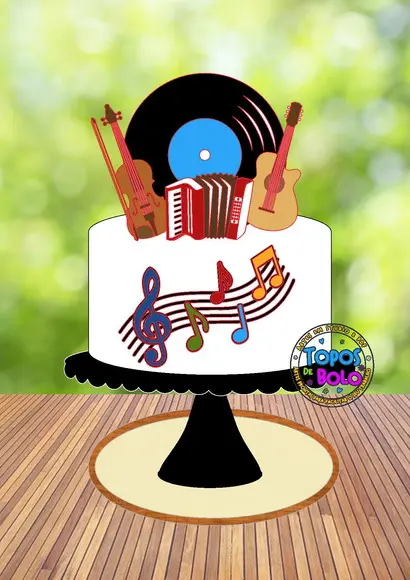 Topo de Bolo Instrumentos Musicais- Arquivo Digital